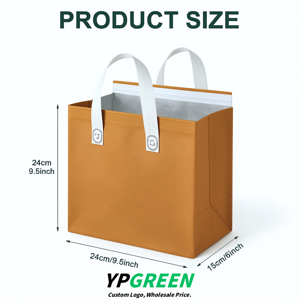 Amber 4-Cup insulated take away bags wholesale 9.5 x 9.5 x 6 inches for Hot & Cold Drink Delivery