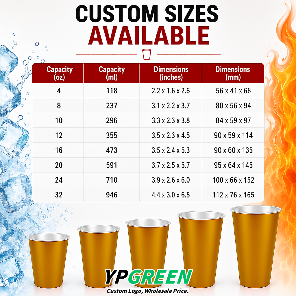 Amber Matte Metal Film In-mold Labeling PP Injection Cup For Hot & Cold Drink
