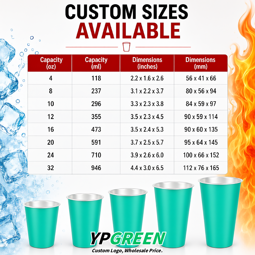Aquamarine Matte Metal Film In-mold Labeling PP Injection Cup For Hot & Cold Drink