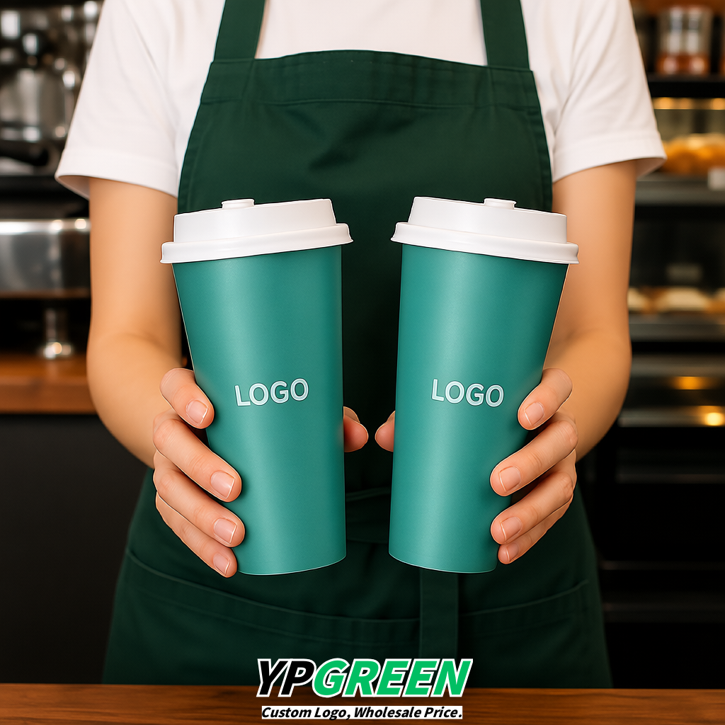 Aquamarine Matte Metal Film In-mold Labeling PP Injection Cup For Hot & Cold Drink