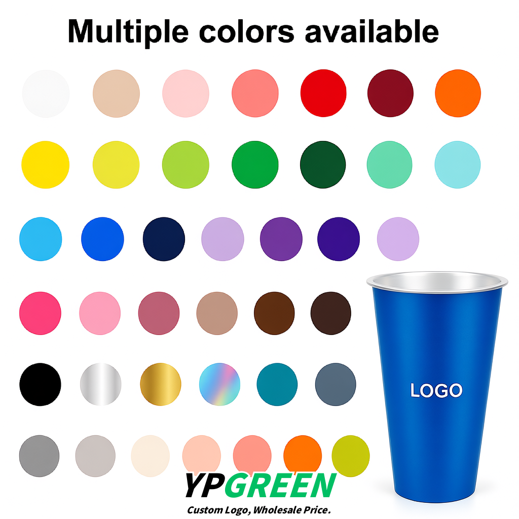 Blue Matte Metal Film In-mold Labeling PP Injection Cup For Hot & Cold Drink Blue Matte Metal Film In-mold Labeling PP Injection Cup For Hot & Cold Drink
