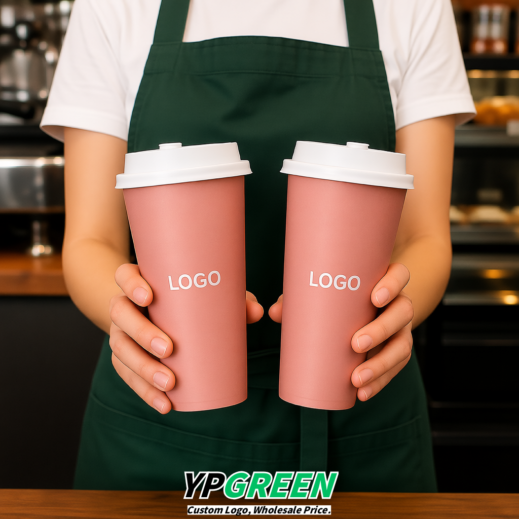 Blush Matte Metal Film In-mold Labeling PP Injection Cup For Hot & Cold Drink