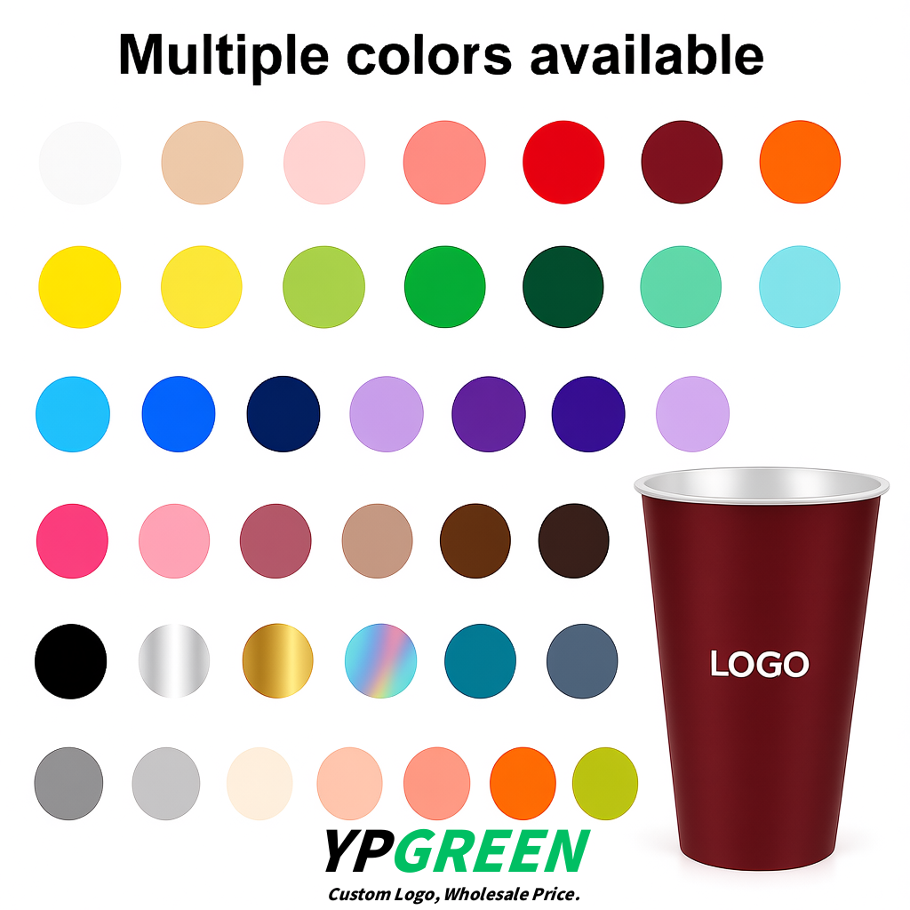 Brick Red Matte Metal Film In-mold Labeling PP Injection Cup For Hot & Cold Drink