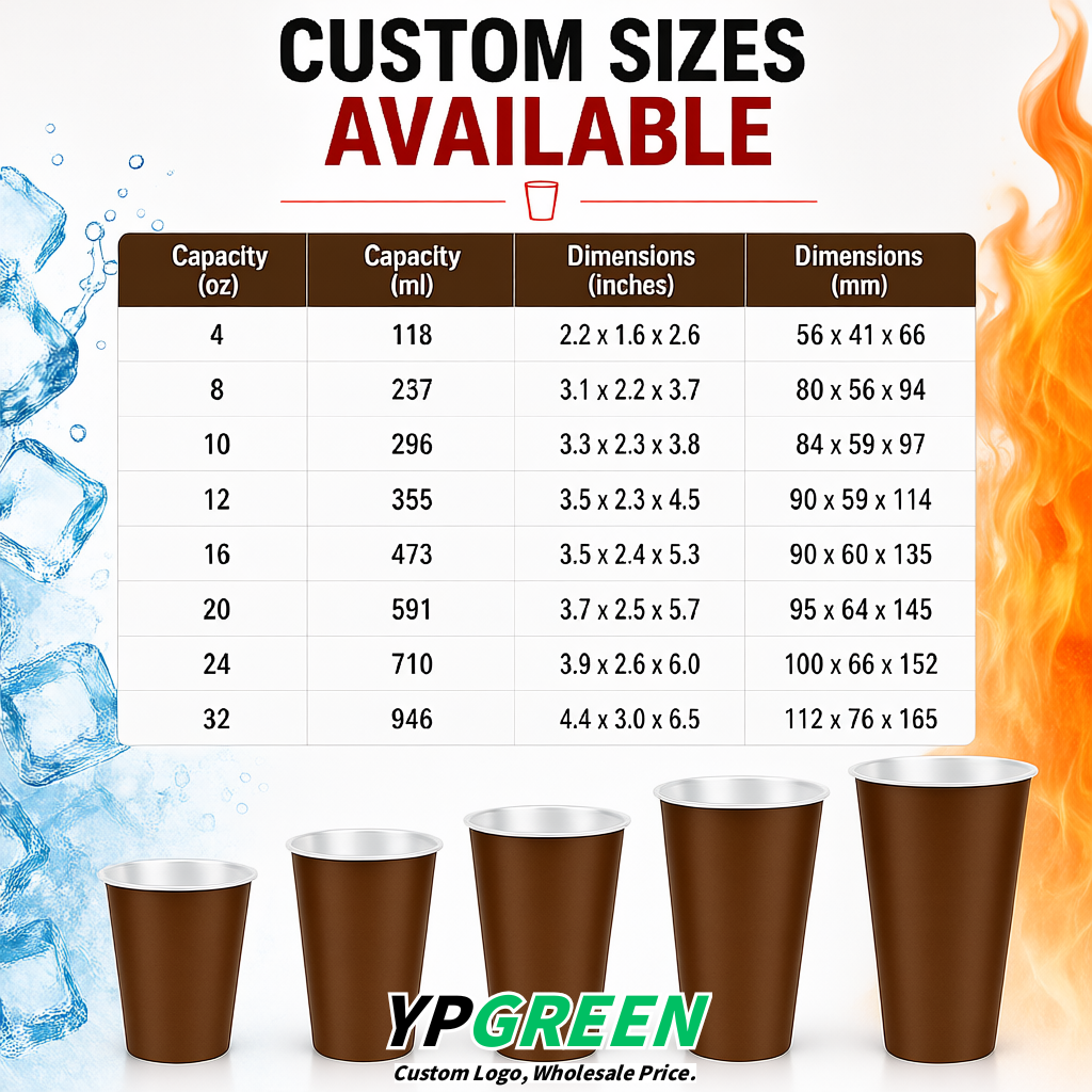 Brown Matte Metal Film In-mold Labeling PP Injection Cup For Hot & Cold Drink