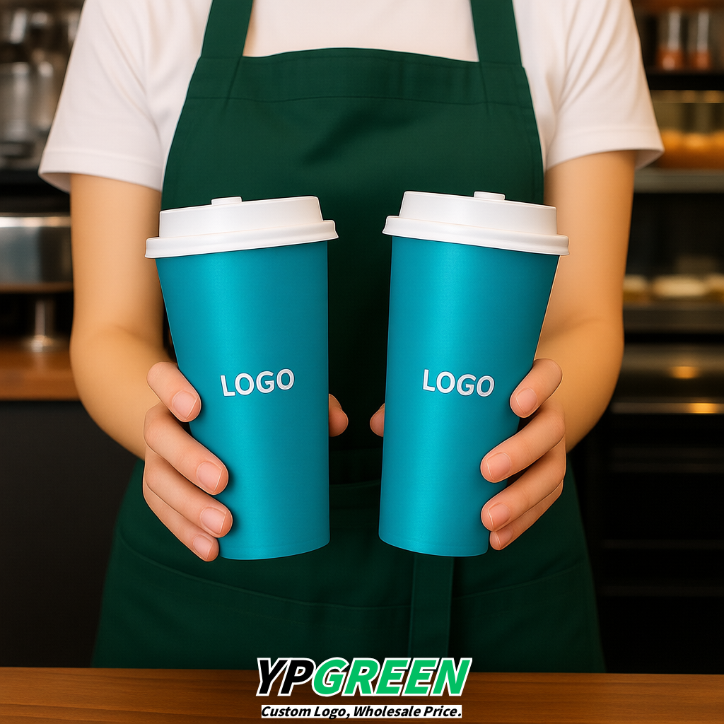 Cyan Matte Metal Film In-mold Labeling PP Injection Cup For Hot & Cold Drink