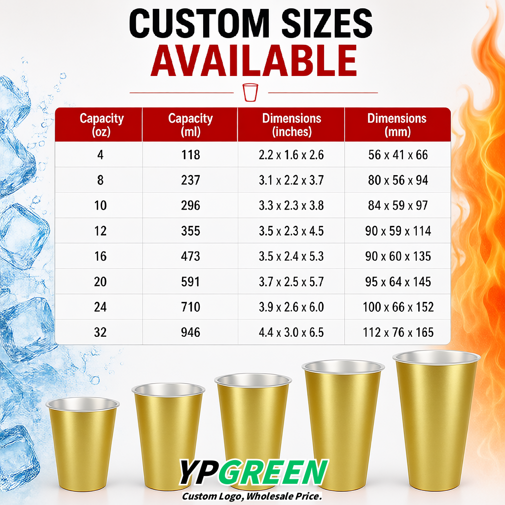 Gold Matte Metal Film In-mold Labeling PP Injection Cup For Hot & Cold Drink