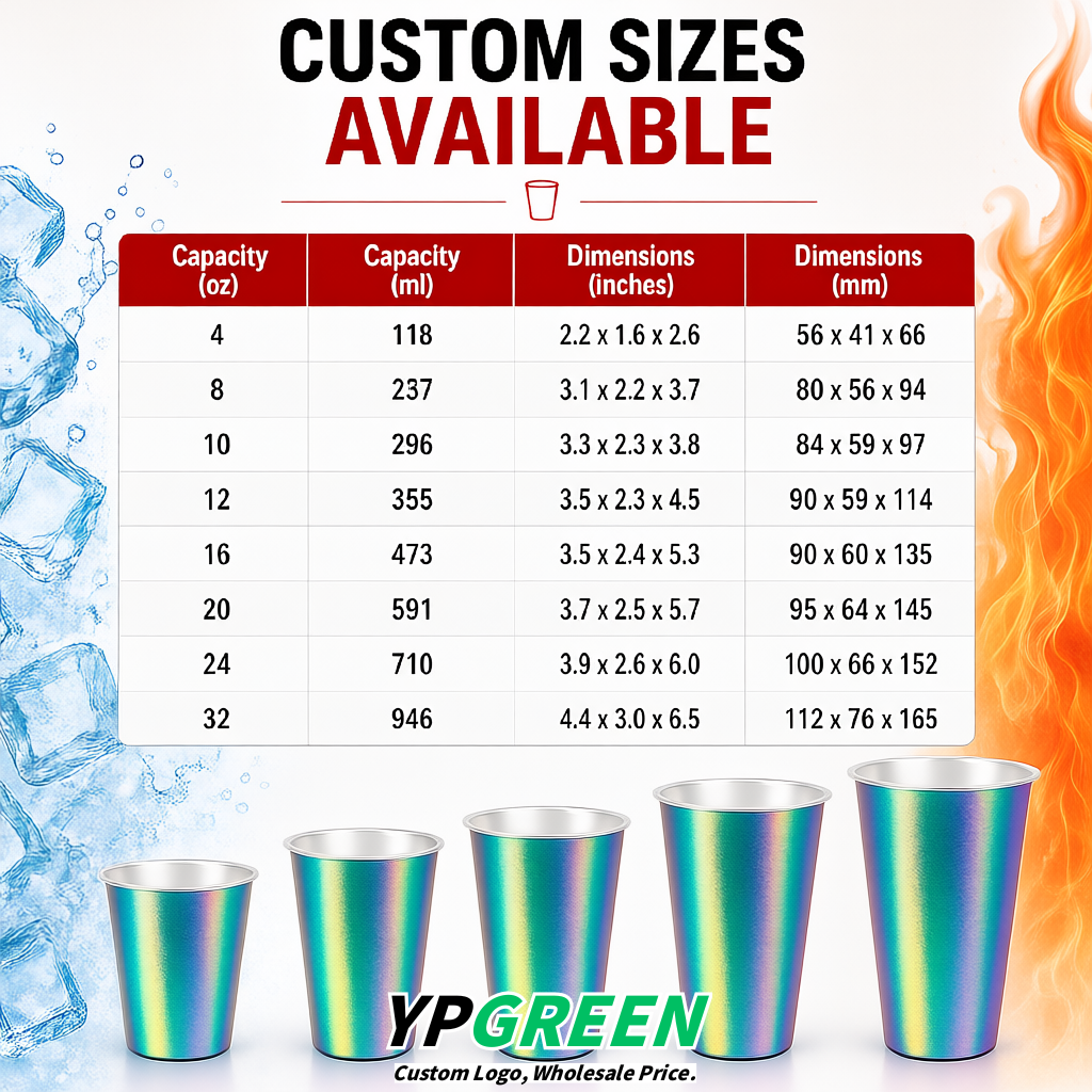 Holographic Matte Metal Film In-mold Labeling PP Injection Cup For Hot & Cold Drink