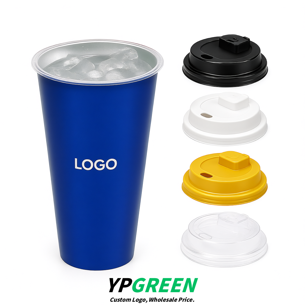 Klein Blue Matte Metal Film In-mold Labeling PP Injection Cup For Hot & Cold Drink