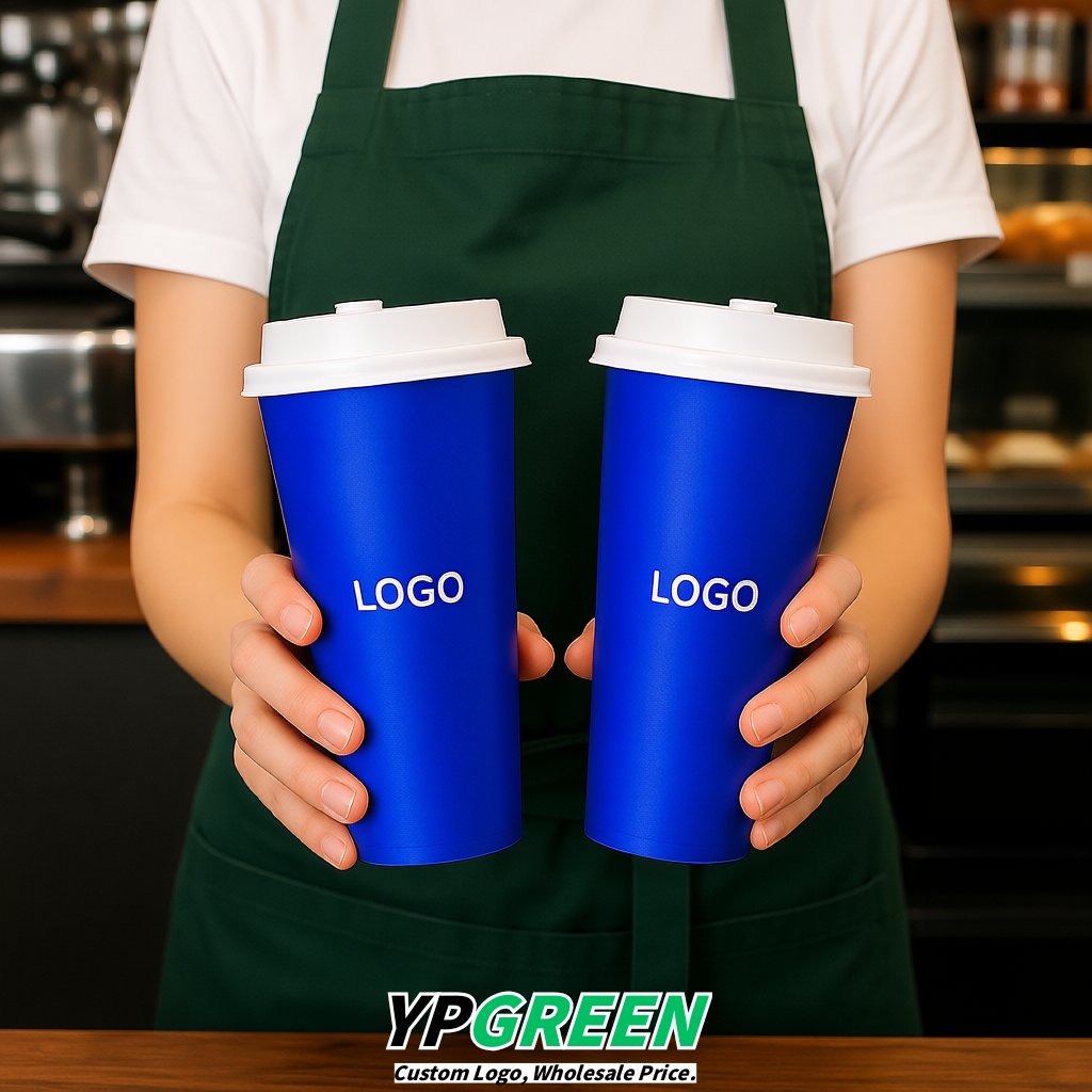 Klein Blue Matte Metal Film In-mold Labeling PP Injection Cup For Hot & Cold Drink