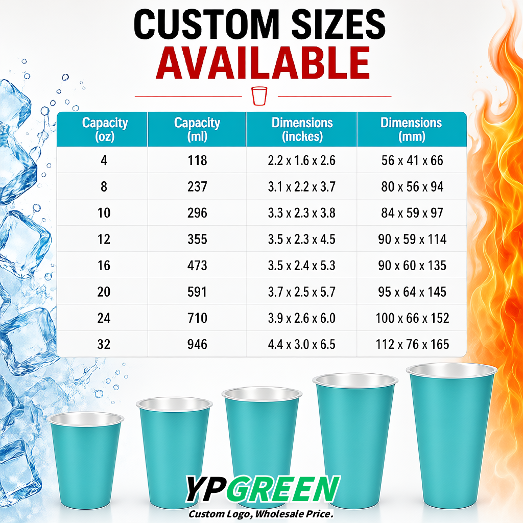 Lake Blue Matte Metal Film In-mold Labeling PP Injection Cup For Hot & Cold Drink