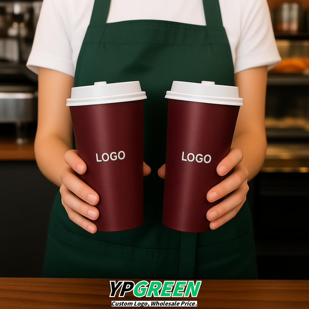 Maroon Matte Metal Film In-mold Labeling PP Injection Cup For Hot & Cold Drink