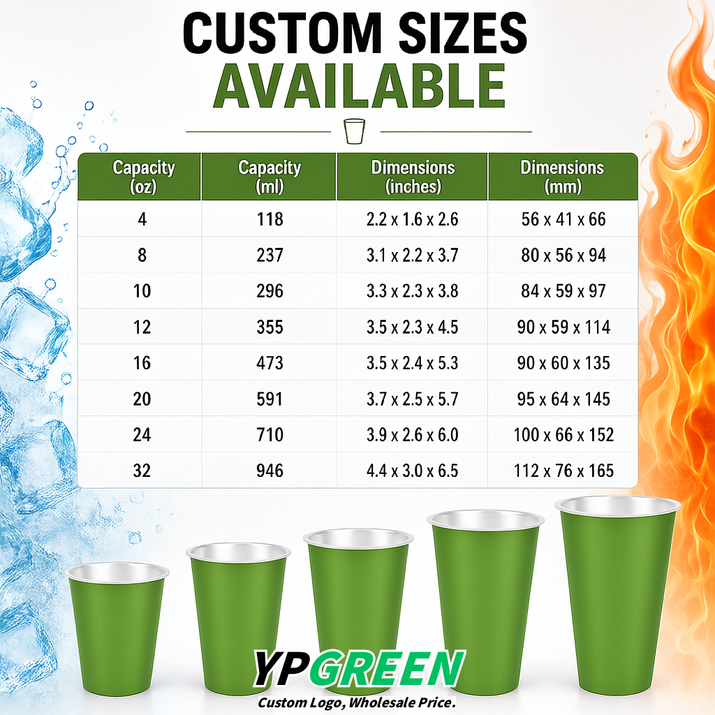 Matcha Green Matte Metal Film In-mold Labeling PP Injection Cup For Hot & Cold Drink