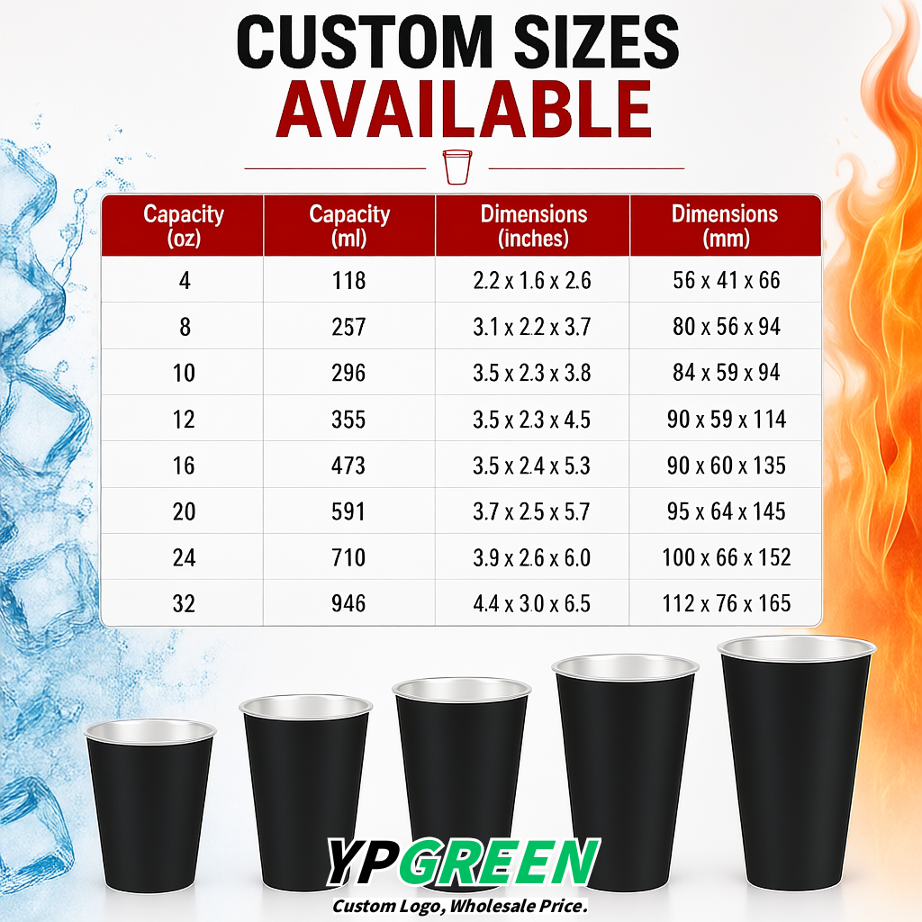 Matte Black Matte Metal Film In-mold Labeling PP Injection Cup For Hot & Cold Drink