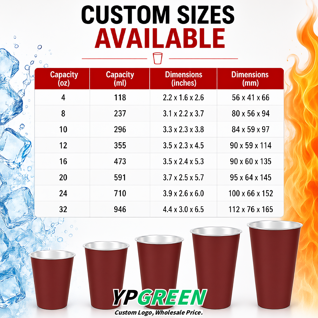 Matte Red Matte Metal Film In-mold Labeling PP Injection Cup For Hot & Cold Drink