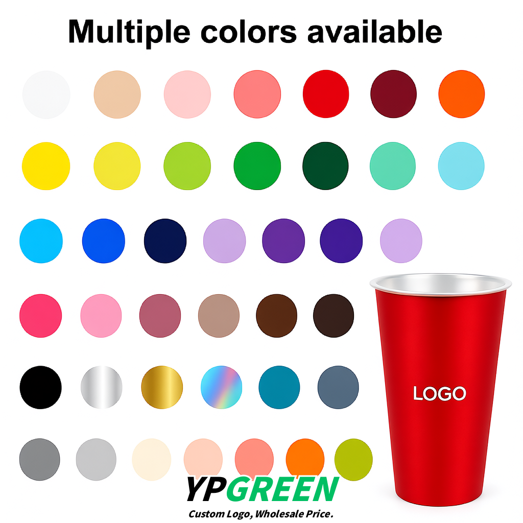 9x4.8x15.7cm Red Matte PP Cups with Lock & Lock leak-proof lid – 500ml Plastic Cups with Inner Foil
