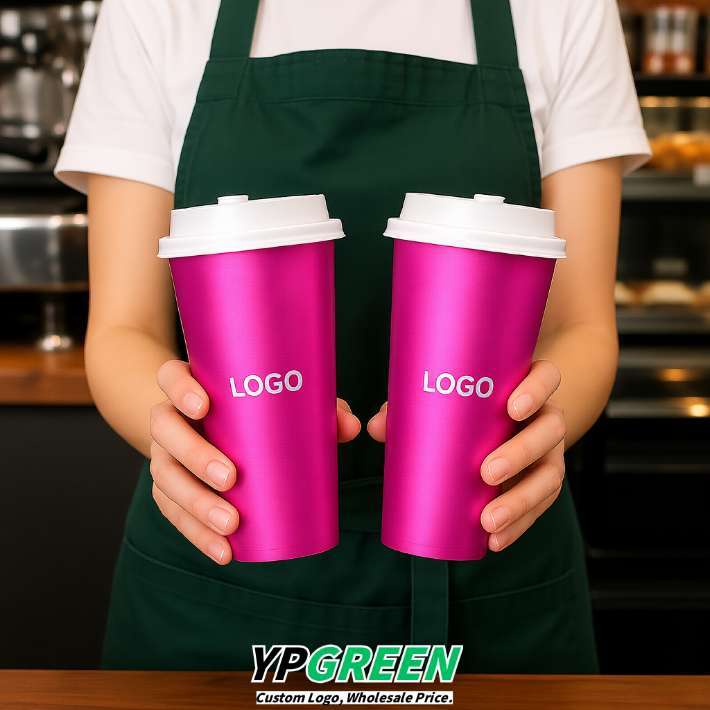 Neon Pink Matte Metal Film In-mold Labeling PP Injection Cup For Hot & Cold Drink