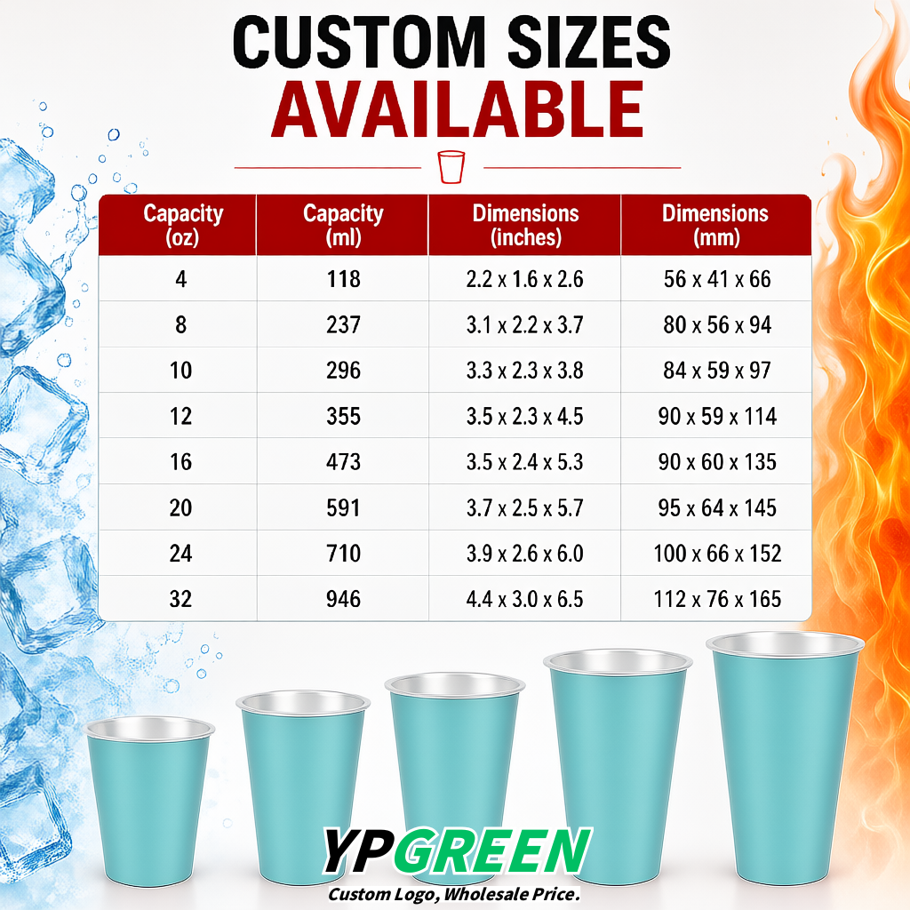 Periwinkle Matte Metal Film In-mold Labeling PP Injection Cup For Hot & Cold Drink