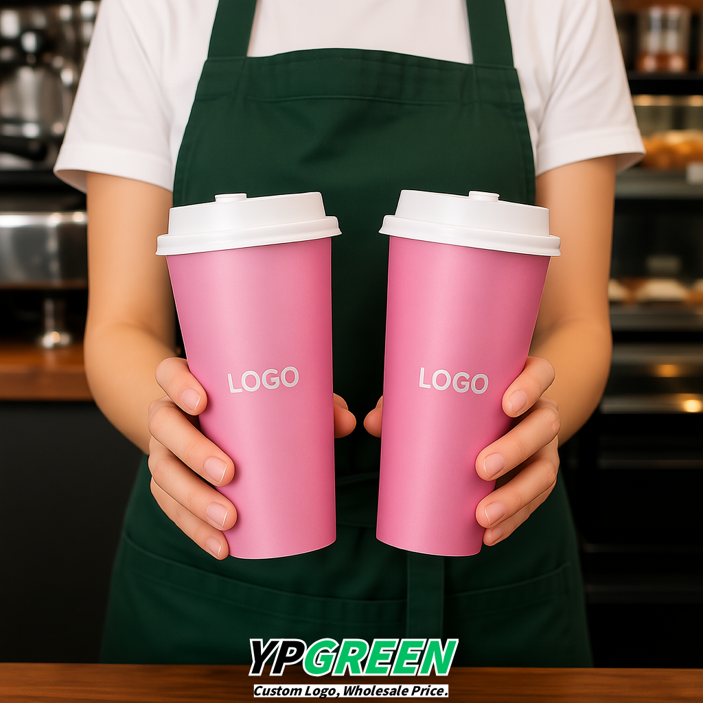 Pink Matte Metal Film In-mold Labeling PP Injection Cup For Hot & Cold Drink