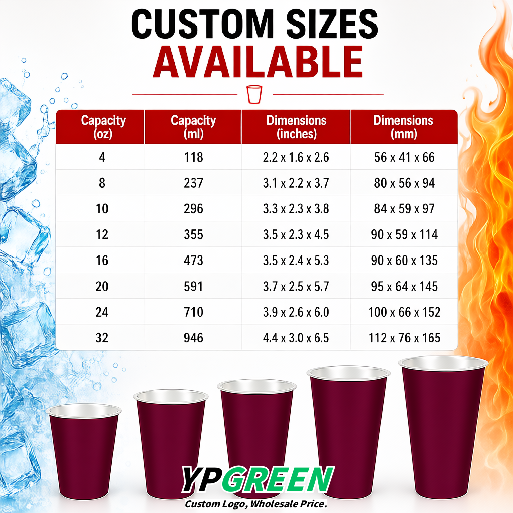 Plum Matte Metal Film In-mold Labeling PP Injection Cup For Hot & Cold Drink