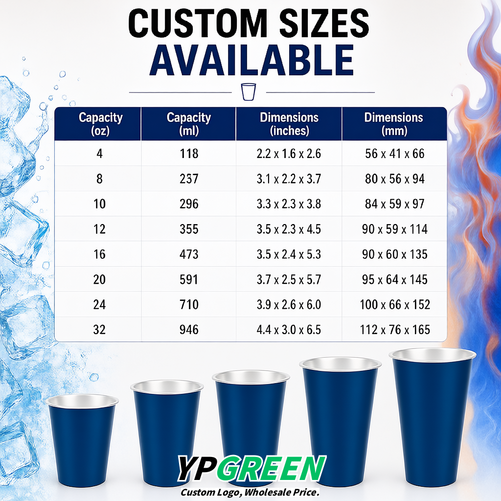 Prussian Blue Matte Metal Film In-mold Labeling PP Injection Cup For Hot & Cold Drink