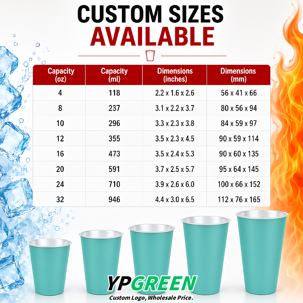 Robin Egg Blue Matte Metal Film In-mold Labeling PP Injection Cup For Hot & Cold Drink