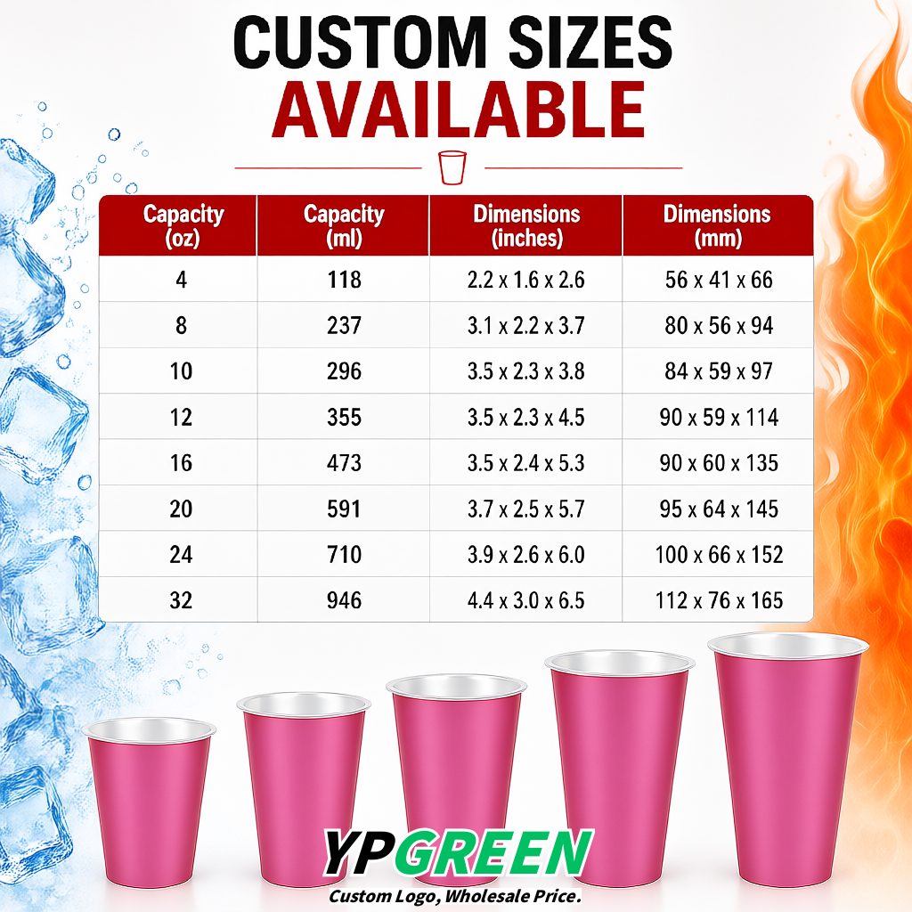 Rose Pink Matte Metal Film In-mold Labeling PP Injection Cup For Hot & Cold Drink