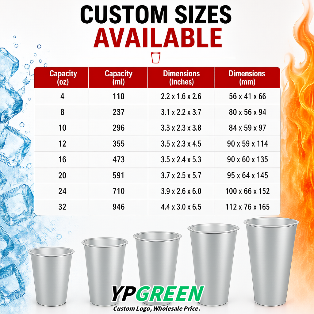 Silver Matte Metal Film In-mold Labeling PP Injection Cup For Hot & Cold Drink