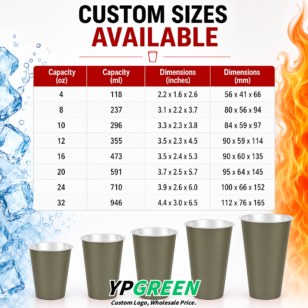 Taupe Matte Metal Film In-mold Labeling PP Injection Cup For Hot & Cold Drink