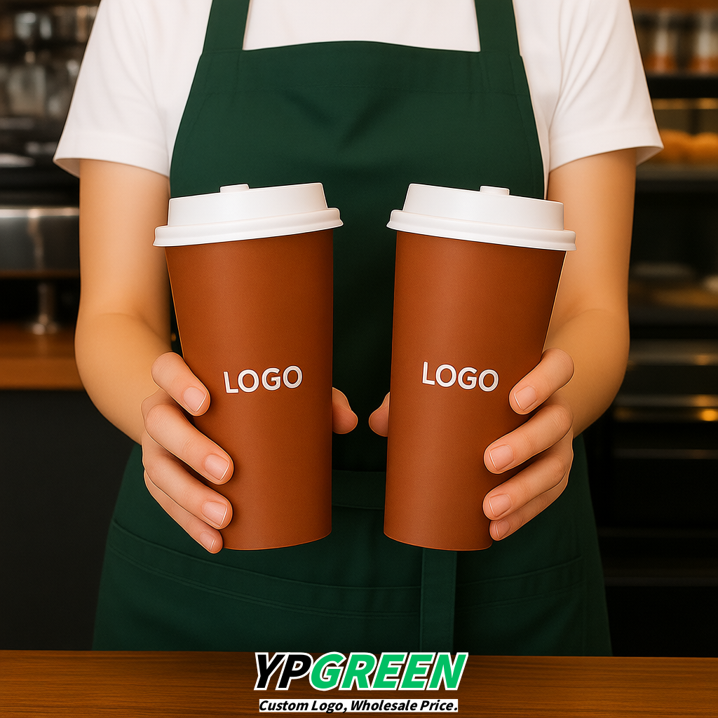 Terracotta Matte Metal Film In-mold Labeling PP Injection Cup For Hot & Cold Drink