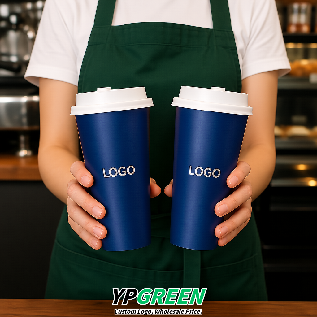Ultramarine Matte Metal Film In-mold Labeling PP Injection Cup For Hot & Cold Drink