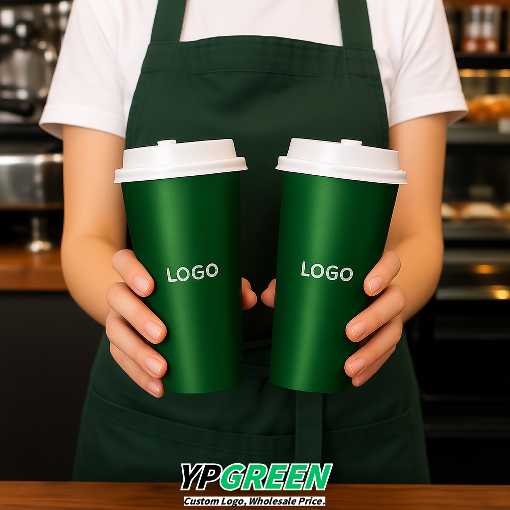 Viridian Matte Metal Film In-mold Labeling PP Injection Cup For Hot & Cold Drink