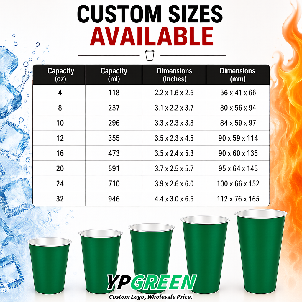 Viridian Matte Metal Film In-mold Labeling PP Injection Cup For Hot & Cold Drink