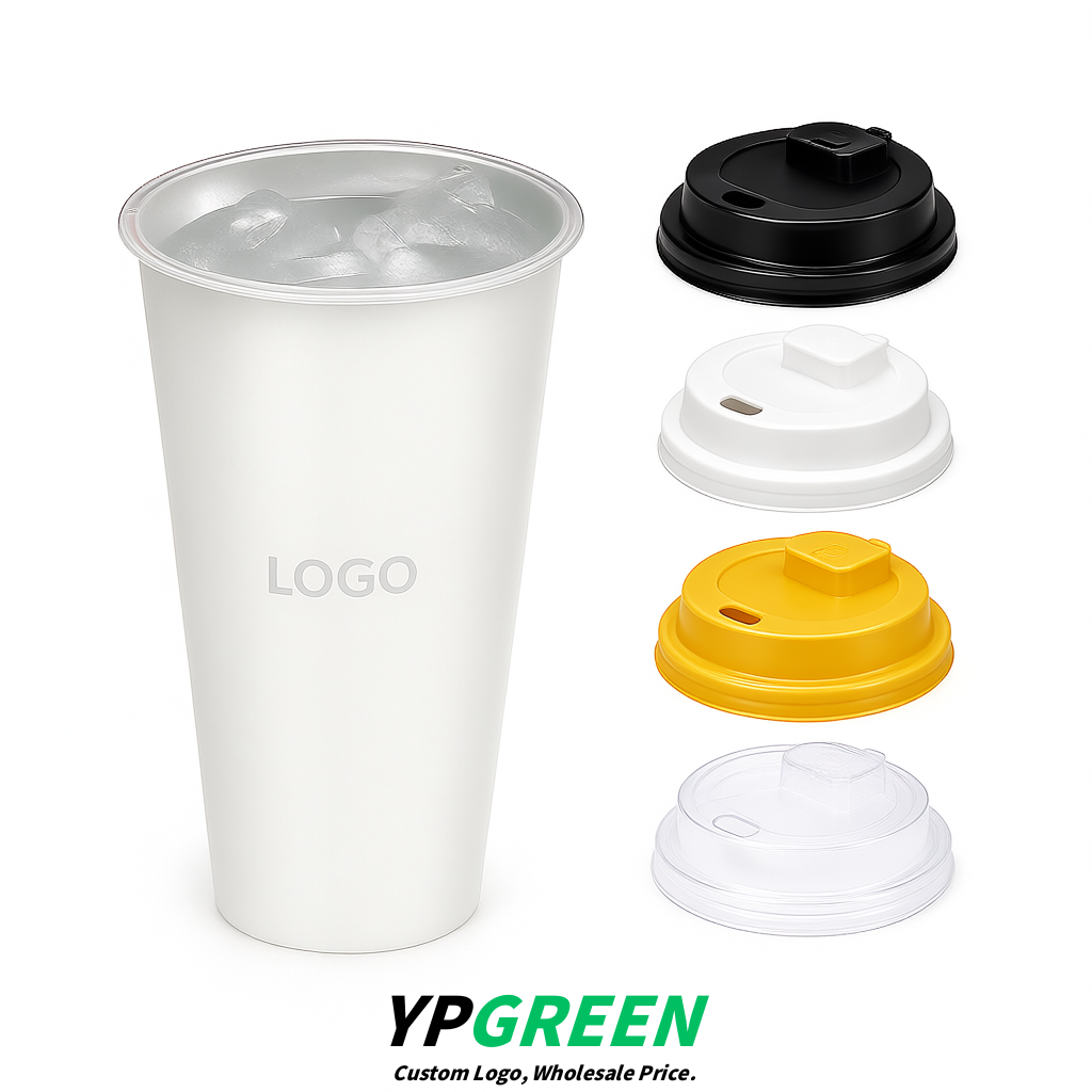 White Matte Metal Film In-mold Labeling PP Injection Cup For Hot & Cold Drink