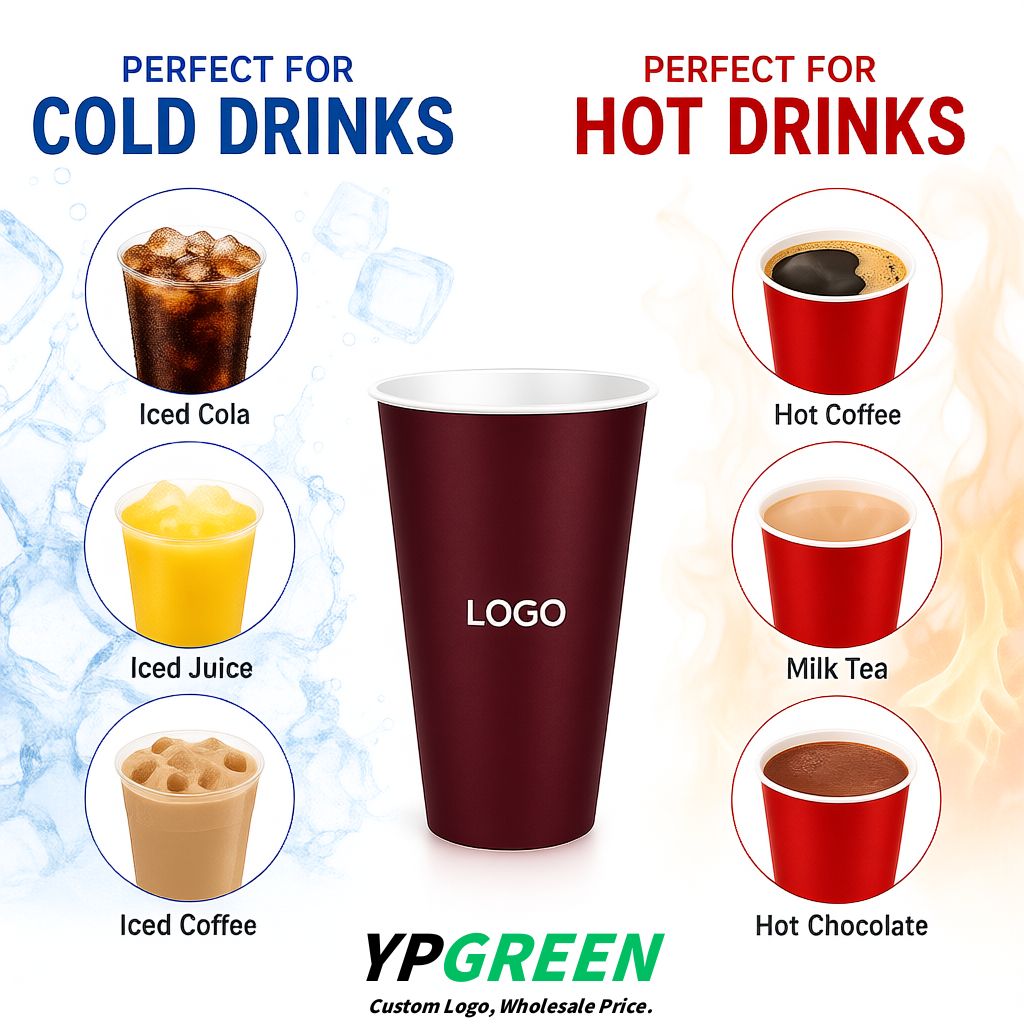 Wine Red Matte Metal Film In-mold Labeling PP Injection Cup For Hot & Cold Drink