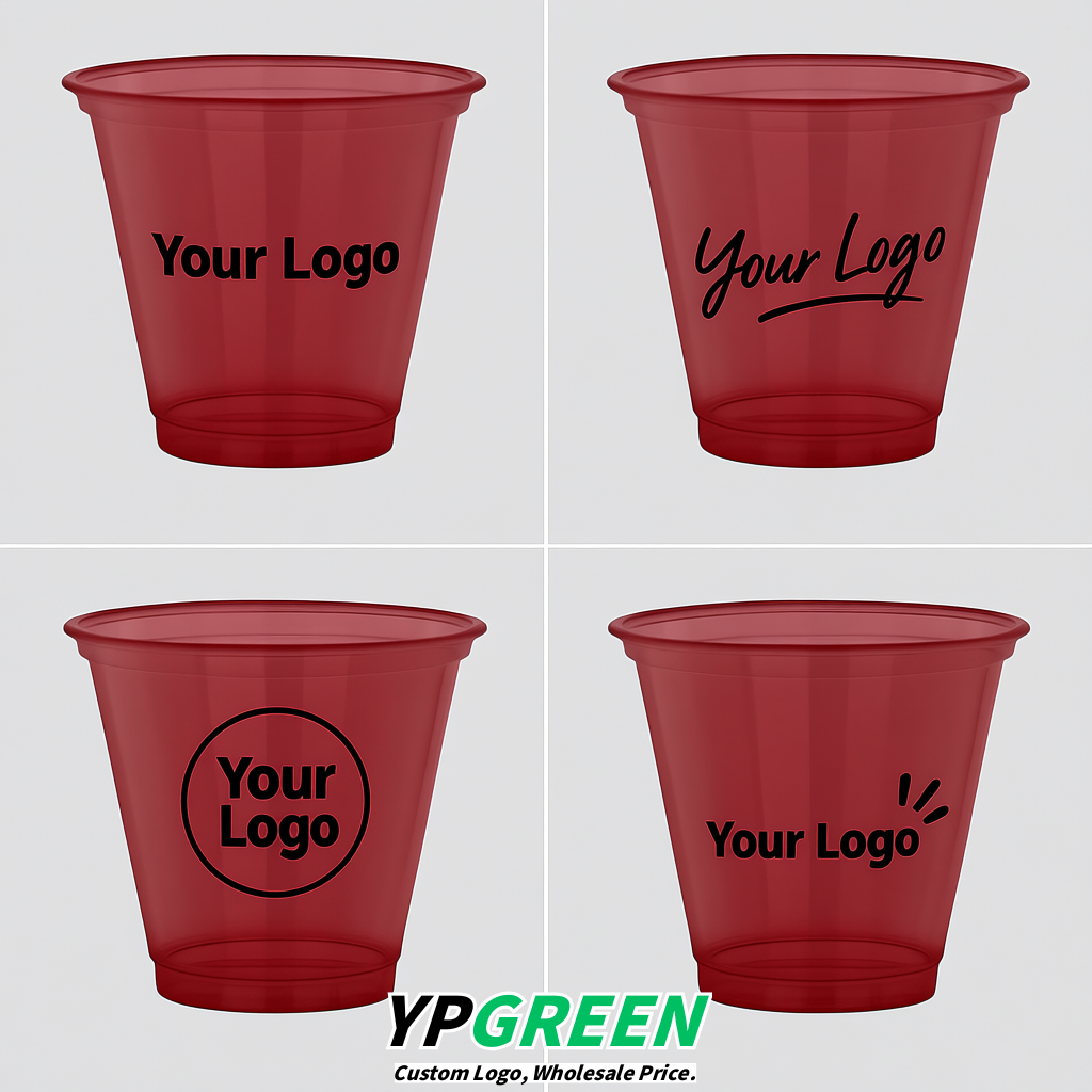 Crimson Iced Latte Plastic Cup 260ml Disposable Clear Cup 9.2×5.5×7.1cm Crimson Iced Latte Plastic Cup 260ml Disposable Clear Cup 9.2×5.5×7.1cm