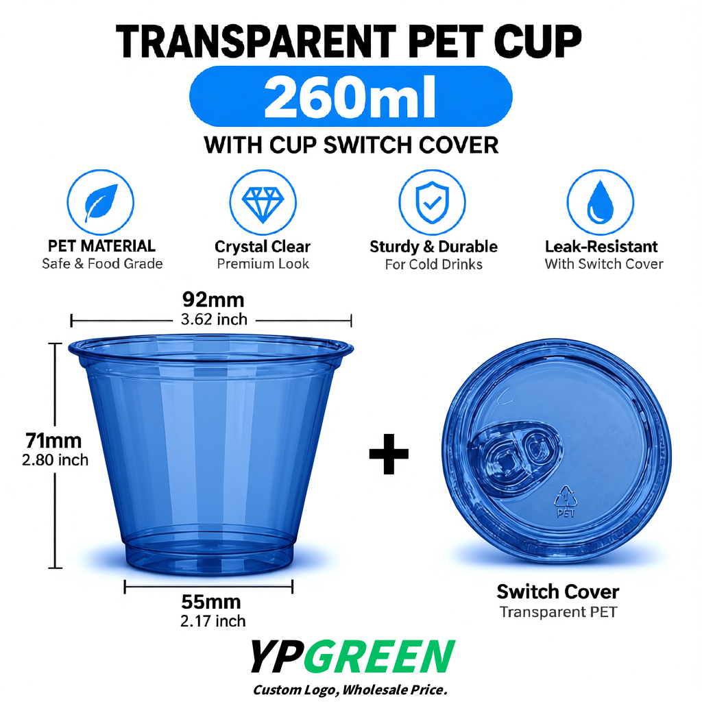 Klein Blue Iced Latte Plastic Cup 260ml Disposable Clear Cup 9.2×5.5×7.1cm Klein Blue Iced Latte Plastic Cup 260ml Disposable Clear Cup 9.2×5.5×7.1cm