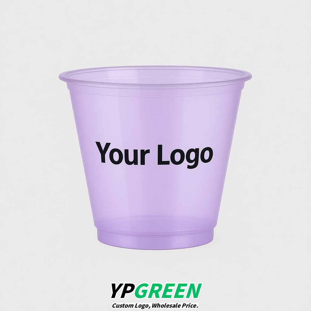 Lavender Iced Latte Plastic Cup 260ml Disposable Clear Cup 9.2×5.5×7.1cm