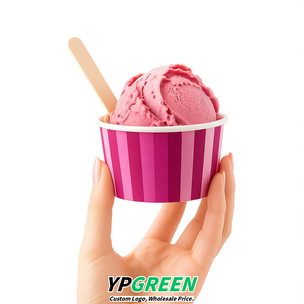 4 oz 150ml ice cream paper bowl – 8.4x7x4.5cm Gelato & Yogurt To-Go Bowls