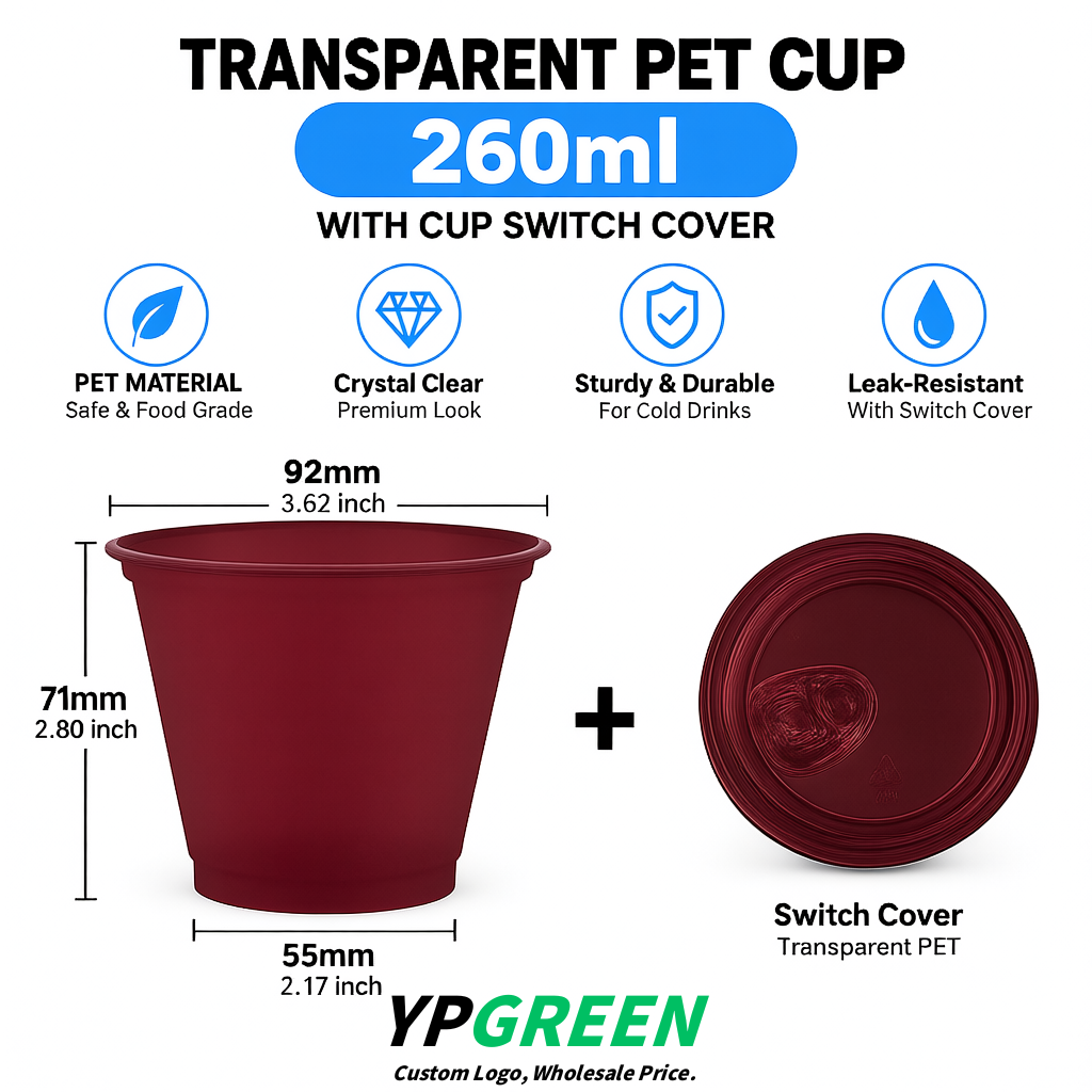 Maroon Iced Latte Plastic Cup 260ml Disposable Clear Cup 9.2×5.5×7.1cm Maroon Iced Latte Plastic Cup 260ml Disposable Clear Cup 9.2×5.5×7.1cm