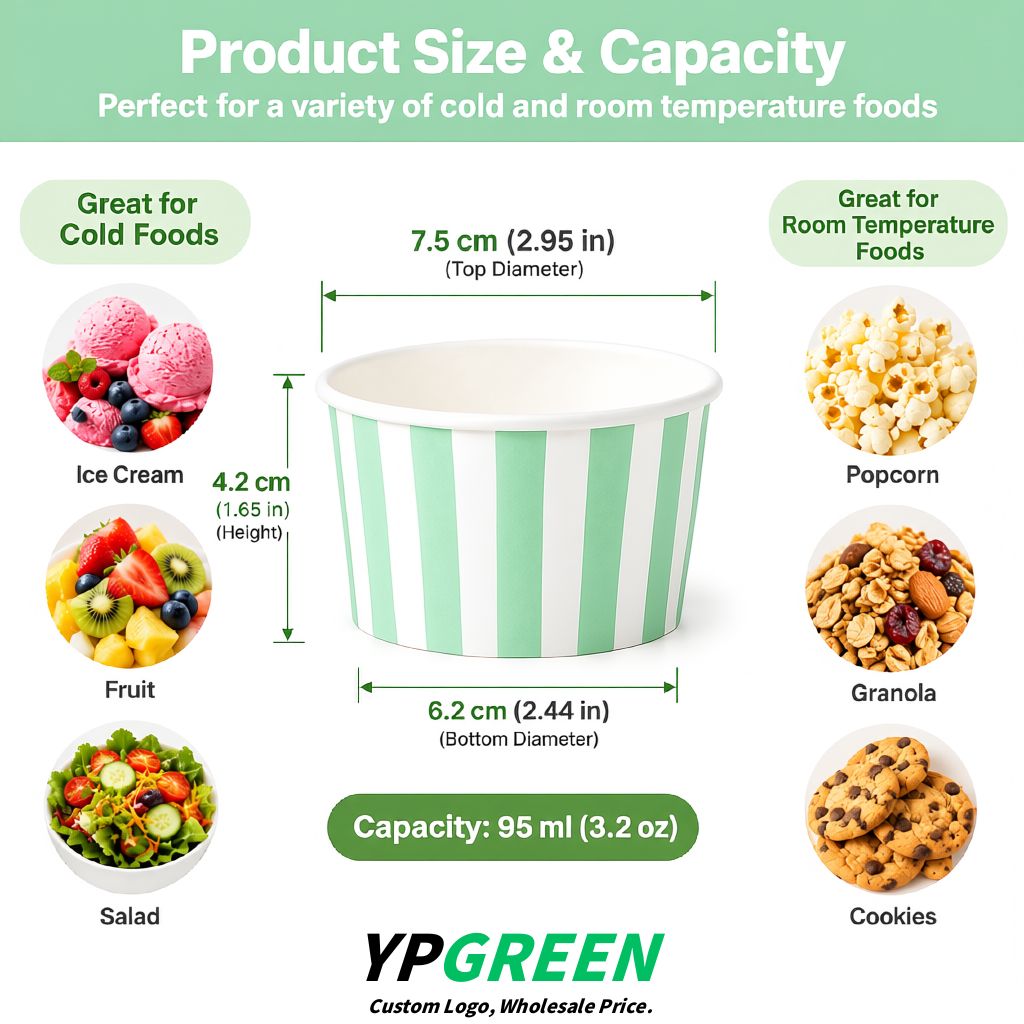 Mint Green Paper Gelato Takeaway Cup 2-10oz Disposable Ice Cream Bowls with Lids Factory Mint Green Paper Gelato Takeaway Cup 2-10oz Disposable Ice Cream Bowls with Lids Factory