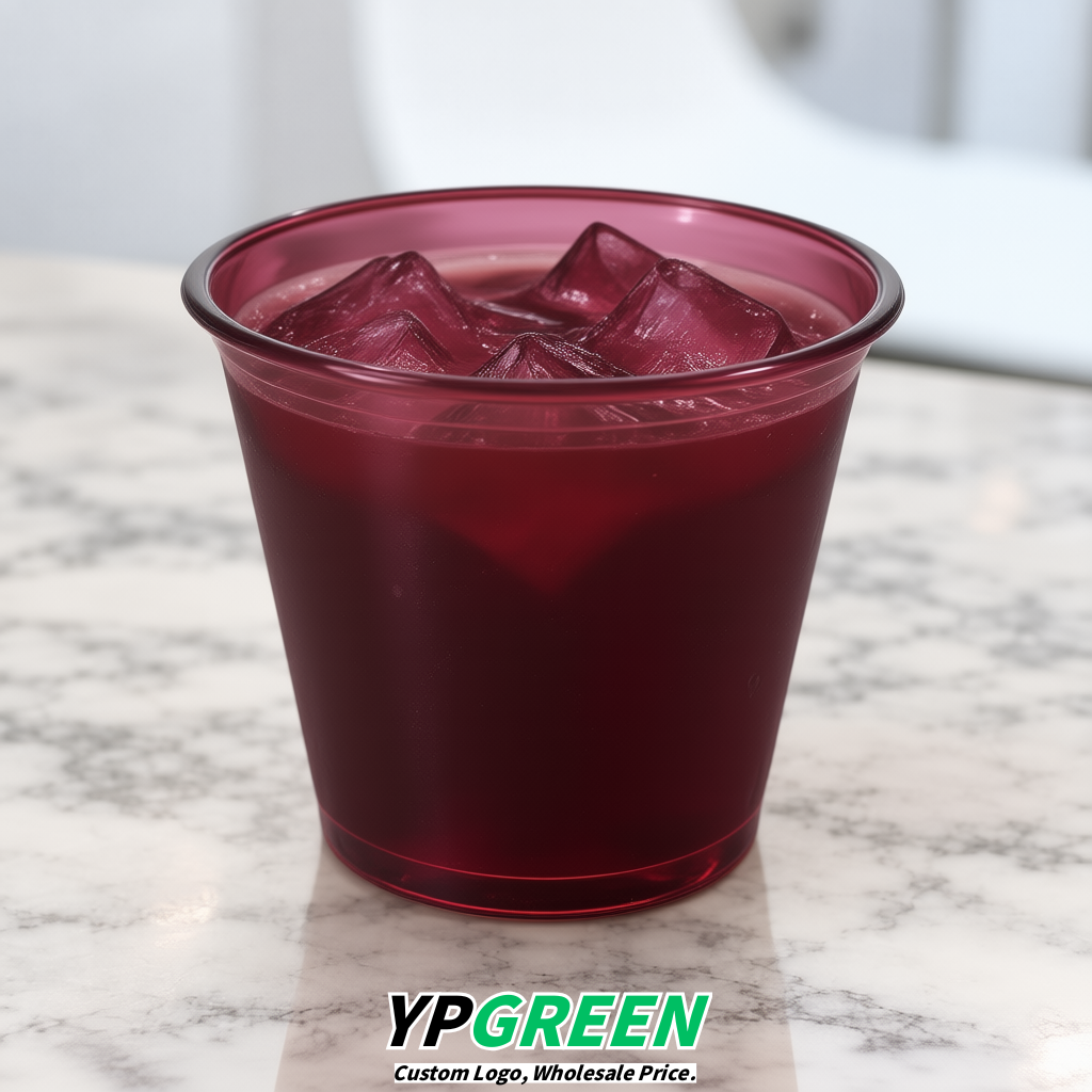 Plum Iced Latte Plastic Cup 260ml Disposable Clear Cup 9.2×5.5×7.1cm