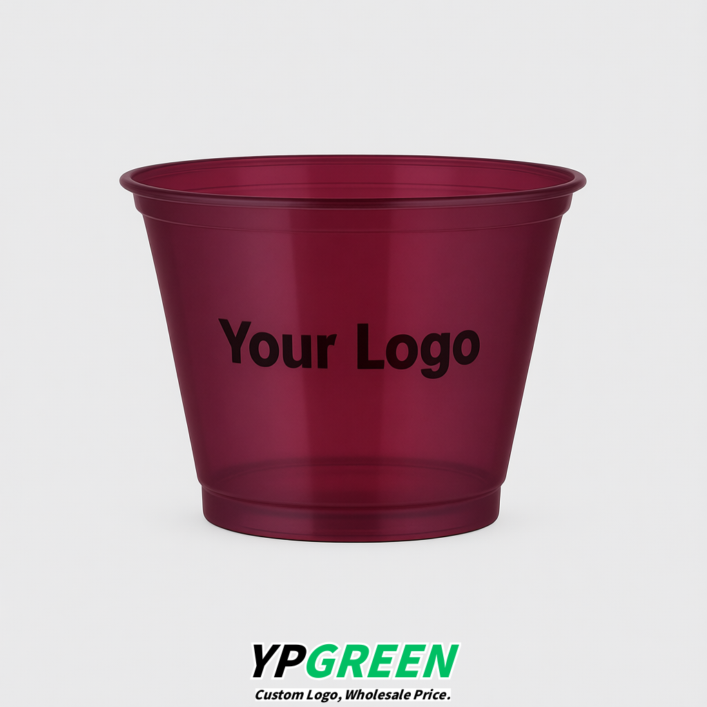 Plum Iced Latte Plastic Cup 260ml Disposable Clear Cup 9.2×5.5×7.1cm