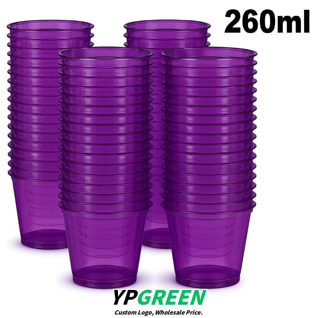Purple Iced Latte Plastic Cup 260ml Disposable Clear Cup 9.2×5.5×7.1cm Purple Iced Latte Plastic Cup 260ml Disposable Clear Cup 9.2×5.5×7.1cm