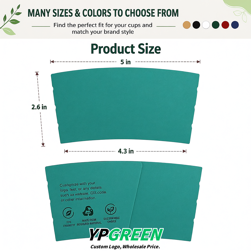 Teal Kraft Paper Coffee Cup Sleeves For 10, 12, 16, 20 oz Paper & Plastic Cups Factory Teal Kraft Paper Coffee Cup Sleeves For 10, 12, 16, 20 oz Paper & Plastic Cups Factory