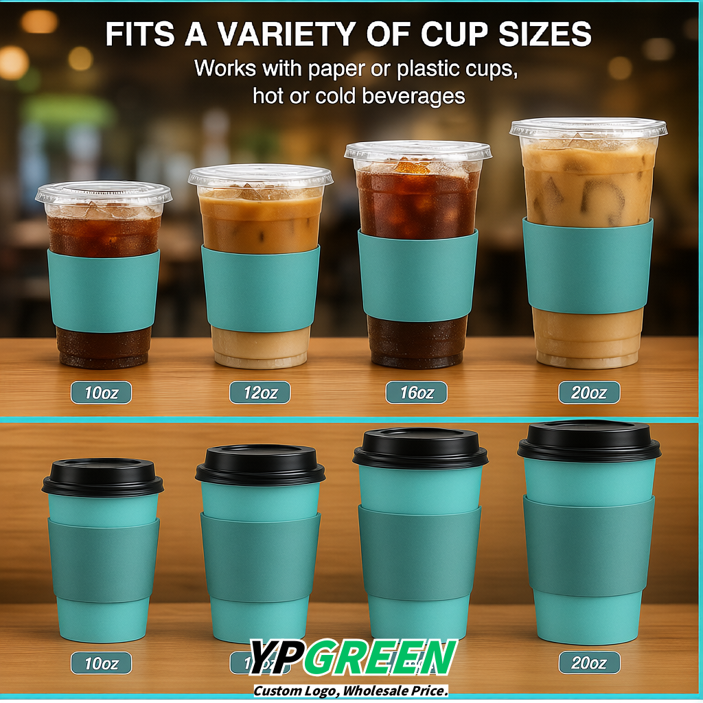 Turquoise Kraft Paper Coffee Cup Sleeves For 10, 12, 16, 20 oz Paper & Plastic Cups Factory Turquoise Kraft Paper Coffee Cup Sleeves For 10, 12, 16, 20 oz Paper & Plastic Cups Factory