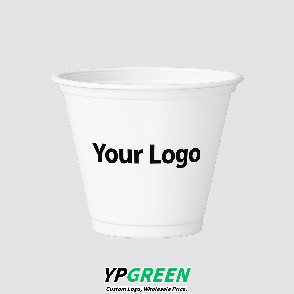 White Iced Latte Plastic Cup 260ml Disposable Clear Cup 9.2×5.5×7.1cm